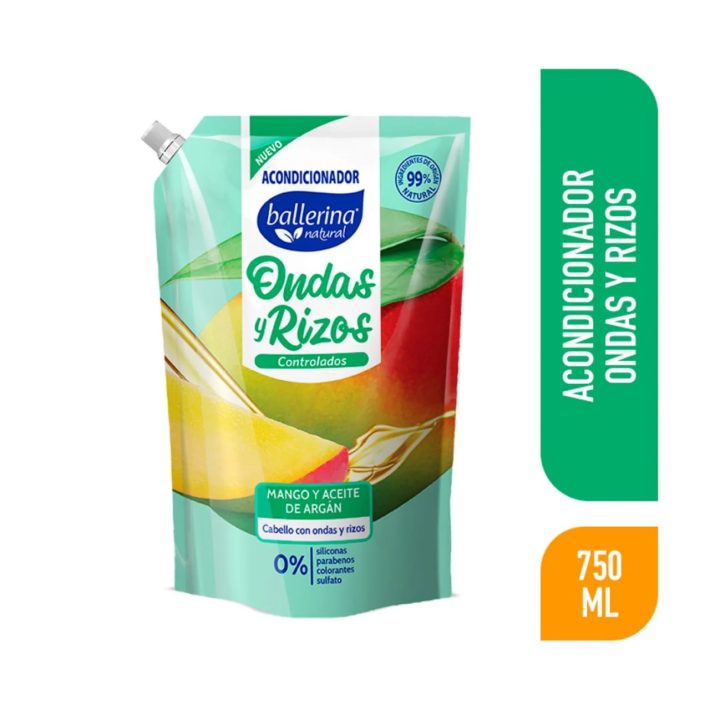 Acondicionador Ballerina Ondas y Rizos bolsa 750ml