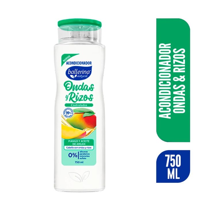 Acondicionador Ballerina Ondas y Rizos Botella 750ml