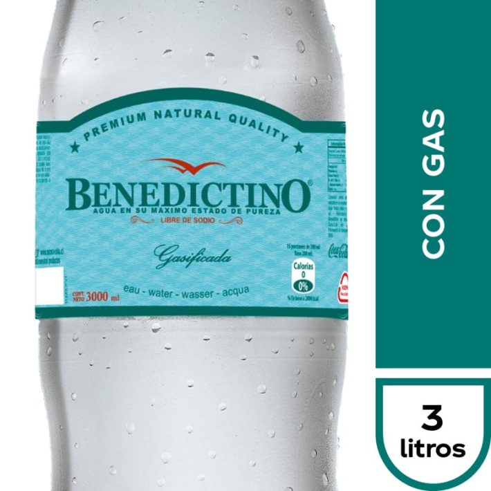 AGUA BENEDICTINO DE 3 LITROS C/G