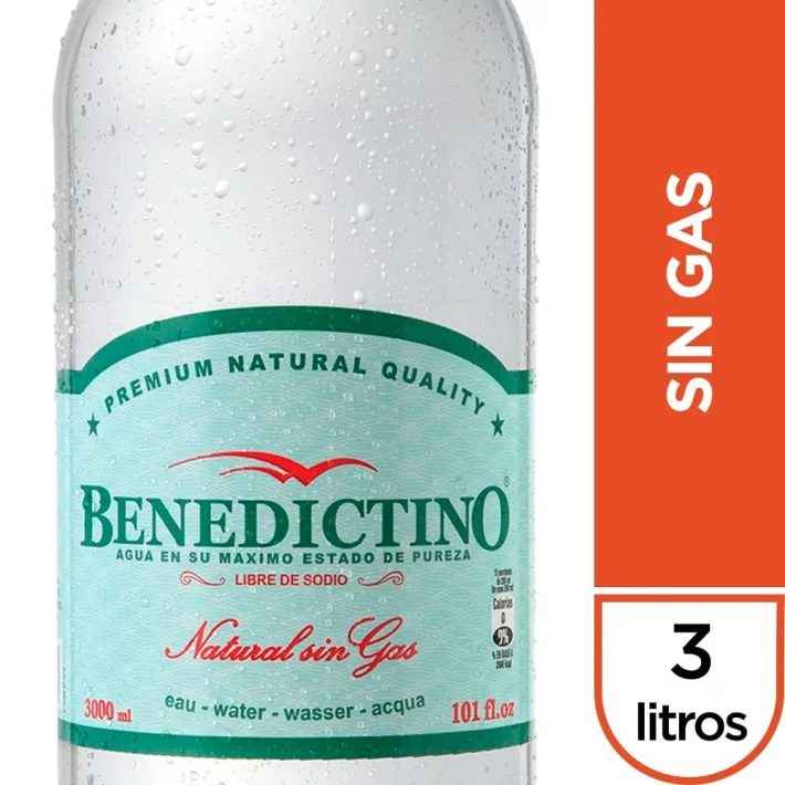 AGUA BENEDICTINO DE 3 LITROS S/G