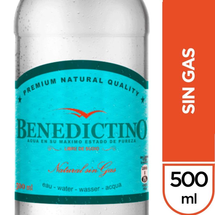 AGUA BENEDICTINO S/G 500ML