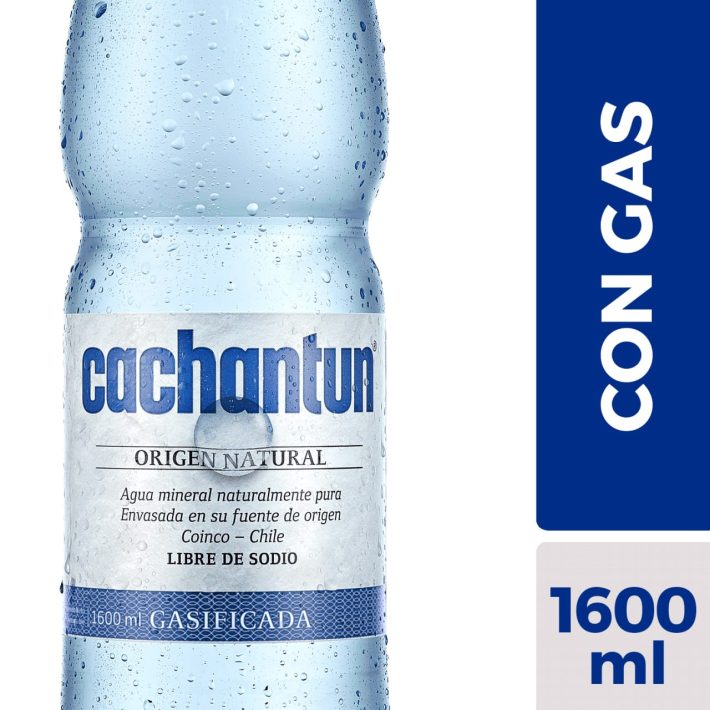 Agua Cachantun Con Gas 1.6 Lts