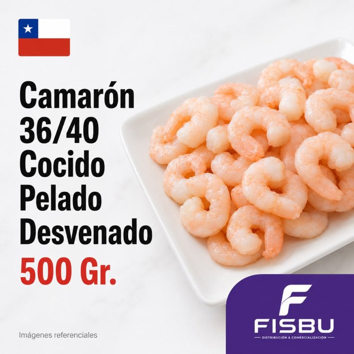 Camaron 36/40 Cocido Pelado Desvenado 500gr SeaGarden