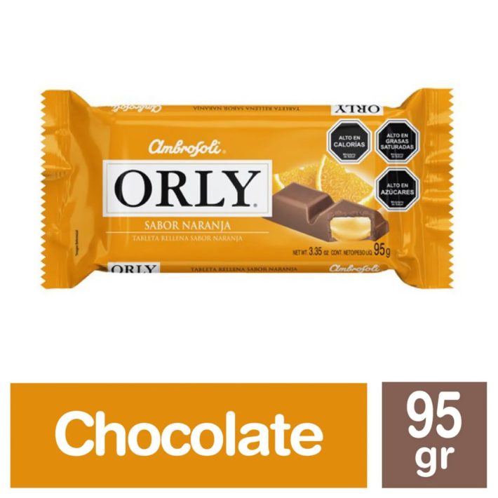 Chocolate Orly Sabor Naranja 95 Gr