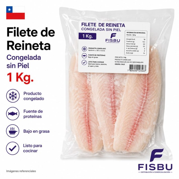 Filete de Reineta Congelada sin Piel 1 Kg