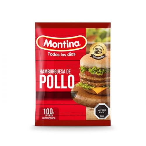 Hamburguesa Pollo BIG Montina 100Gr