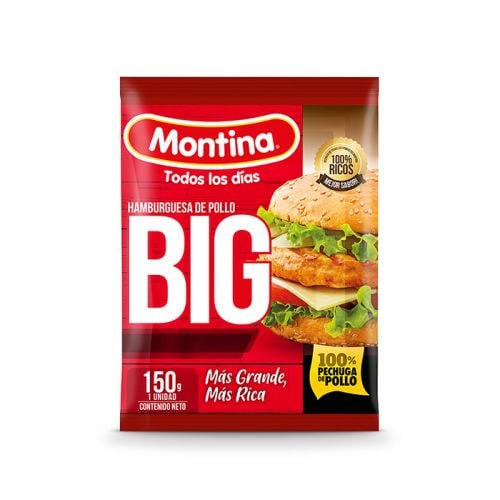 Hamburguesa Pollo BIG Montina 150Gr