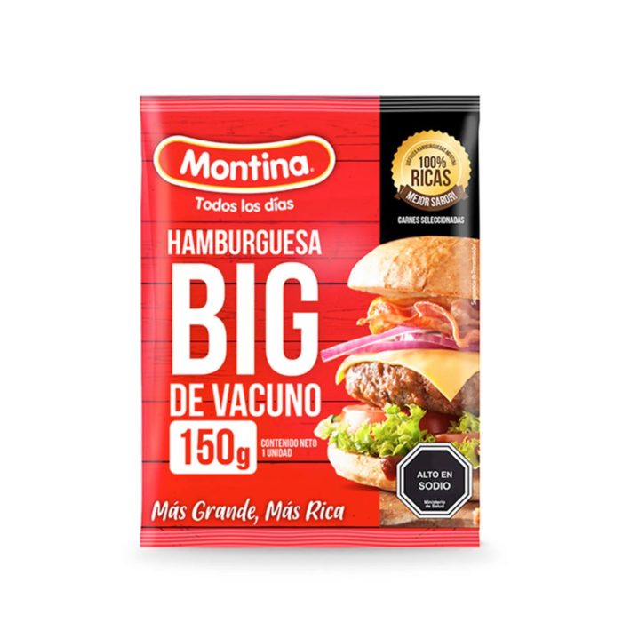 Hamburguesa Vacuno BIG Montina 150Gr