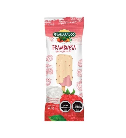 Helados barra guallarauco yogurt frambuesa
