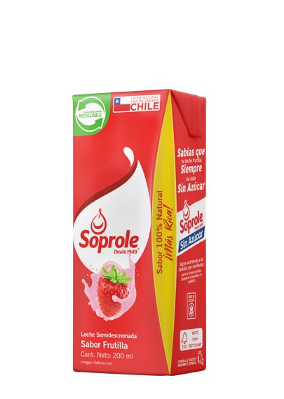 Leche frutilla soprole 200ml