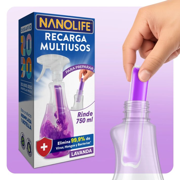 Nanolife Desinfectante Lavanda 750 cc. Spray