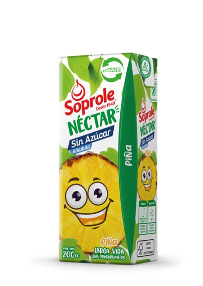 Nectar Bombillin 200 ml Piña Soprole
