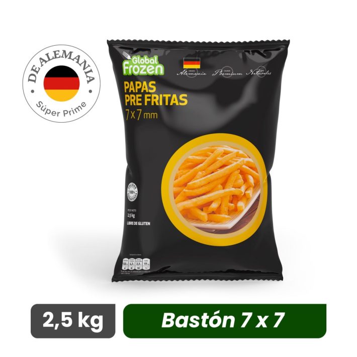 Papa Prefrita 2,5 Kg. Global Frozen 7x7mm