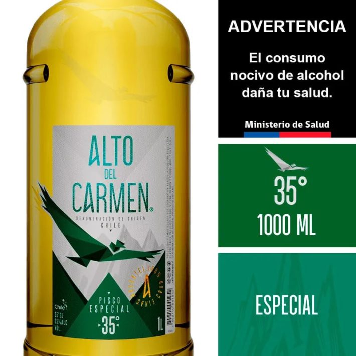PISCO ALTO DEL CARMEN 35° 1000 CC