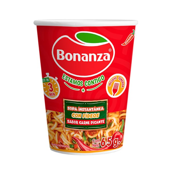 Sopa instantanea bonanza sabor carne 65g