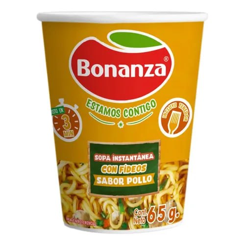 Sopa instantanea bonanza sabor pollo 65g