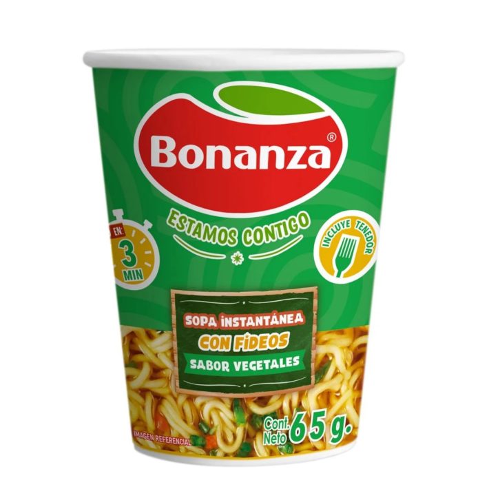 Sopa instantanea bonanza sabor vegetales 65g