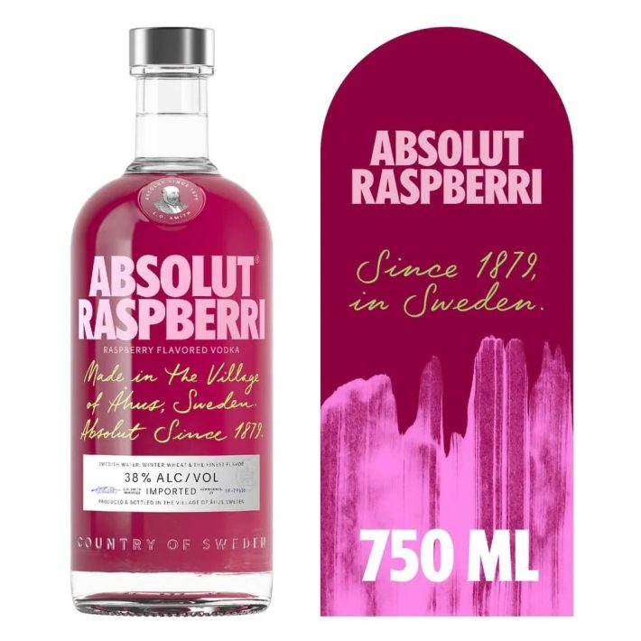 VODKA ABSOLUT RASPBERRI 750 CC. 40°