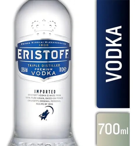VODKA ERISTOFF 700 CC. 37.5°