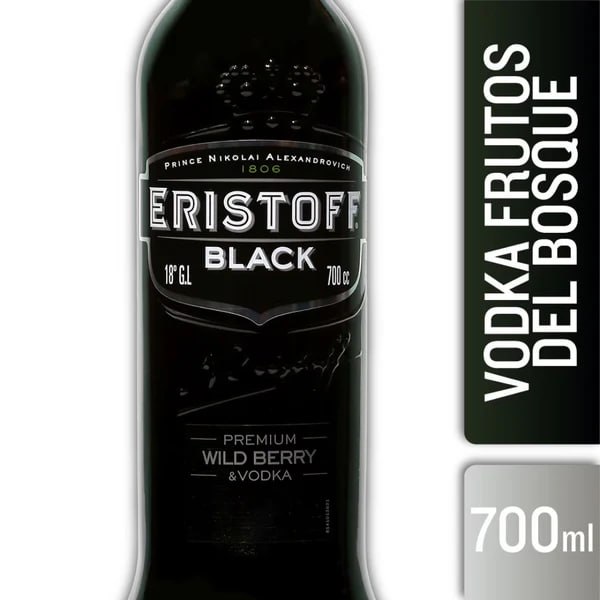 VODKA ERISTOFF BLACK 700 CC 18°