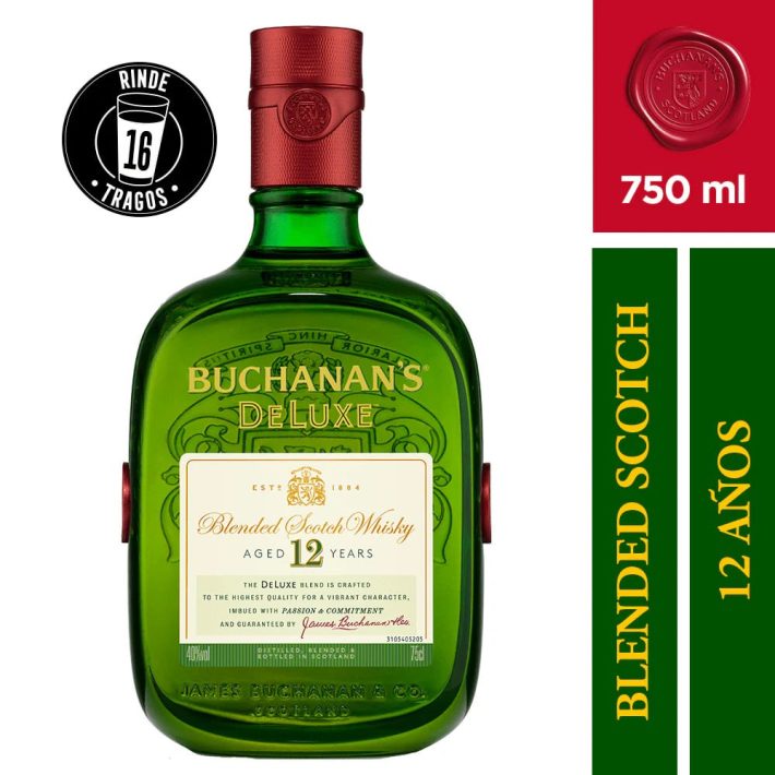 WHISKY BUCHANAS DELUXE 12 ANOS 750CC 40°
