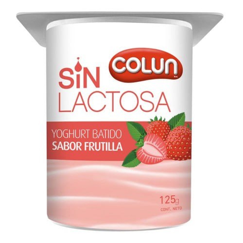 Yoghurt Sin Lactosa Frutilla Colun