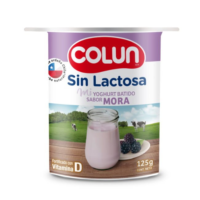 Yoghurt Sin Lactosa Mora Colun